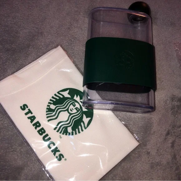 Starbucks Mint Coffee Leaf with Sleeve Water Bottle 14oz 414ml - Picture 11 of 16